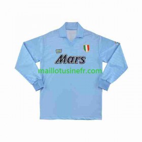 Maillot de Foot SSC Naples Domicile Retro 1990 1991 Manches Longues
